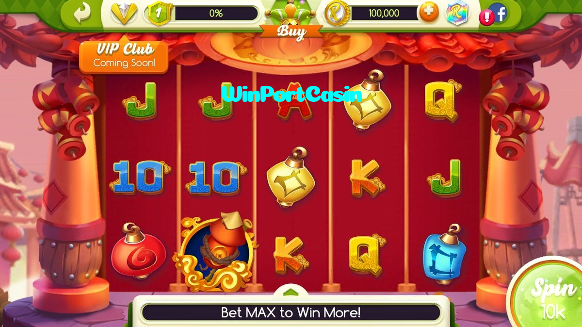WinPortCasin casino presented on mobile device in Pakistan with slots and live games